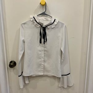 Xs white women blouse